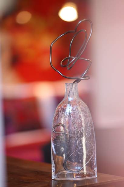 Orange room vase